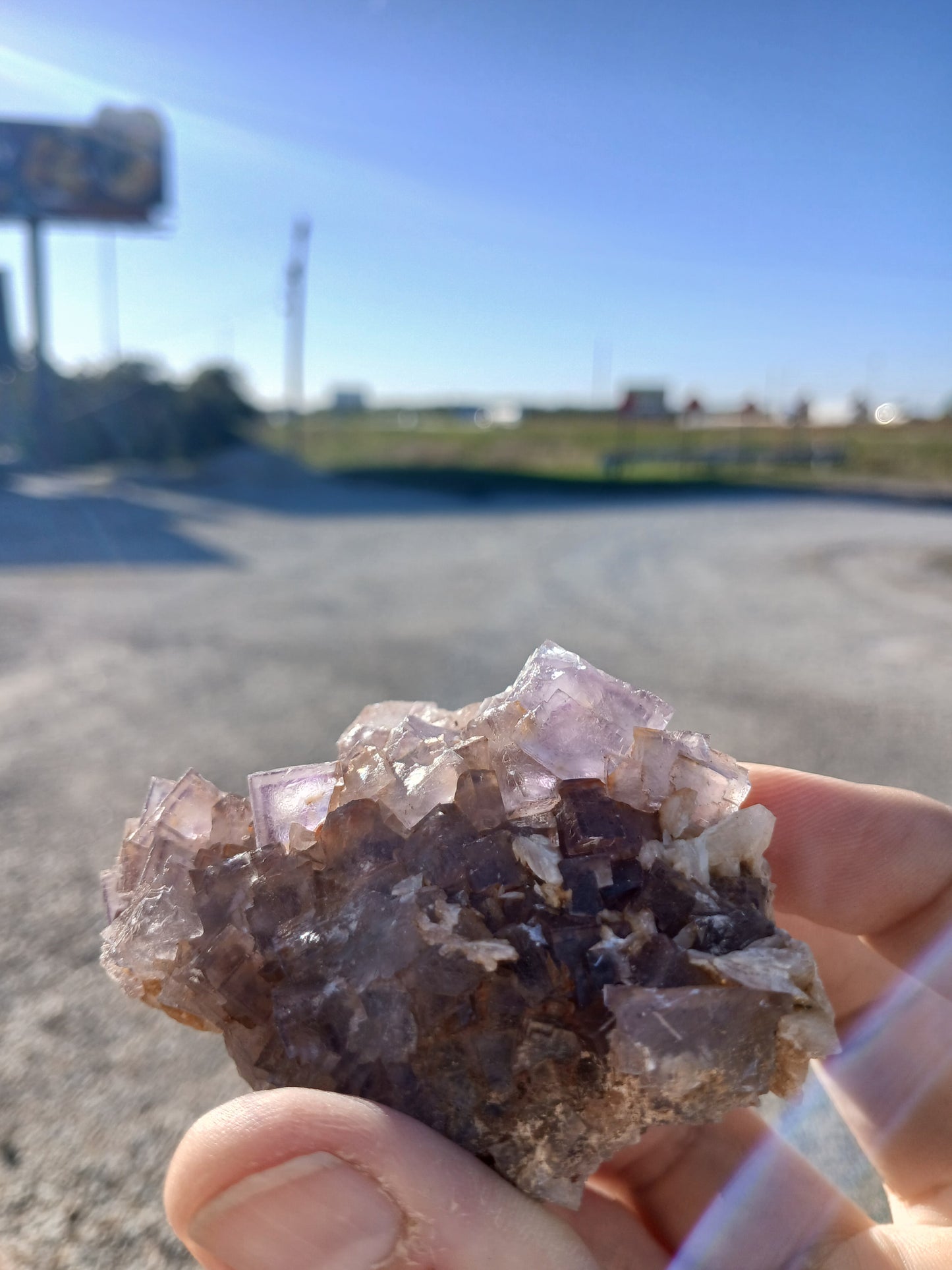 Fluorite with Barite and Calcite - New Mexico