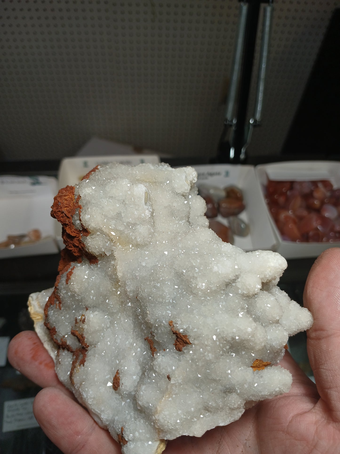 Drusy Quartz With Limonite