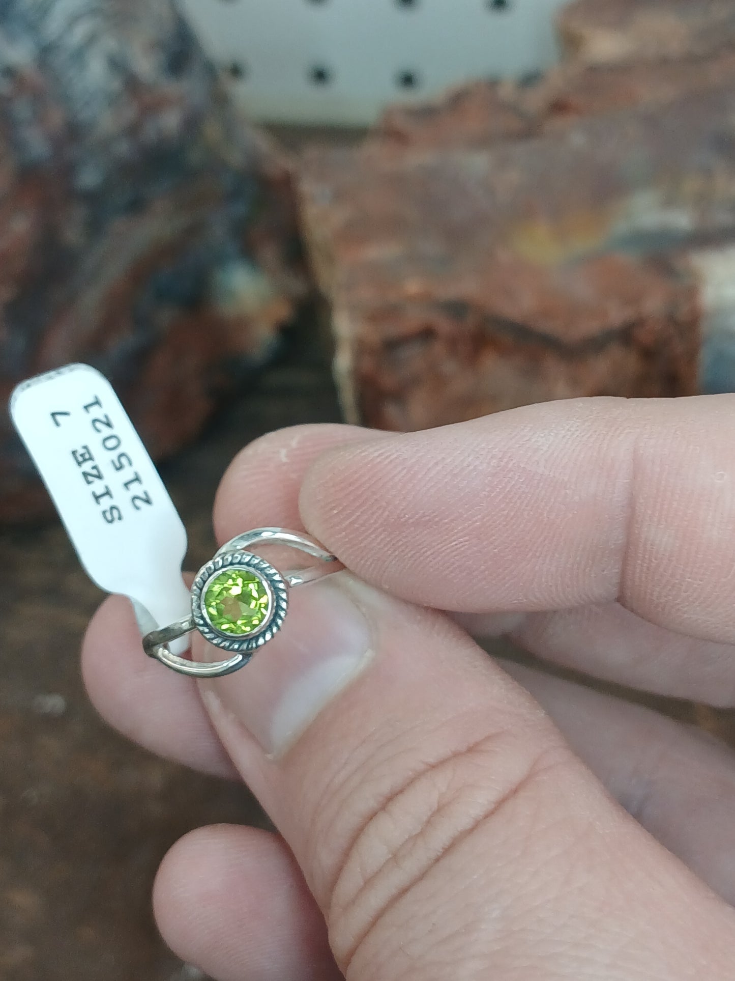 .925 Sterling Silver Peridot Ring