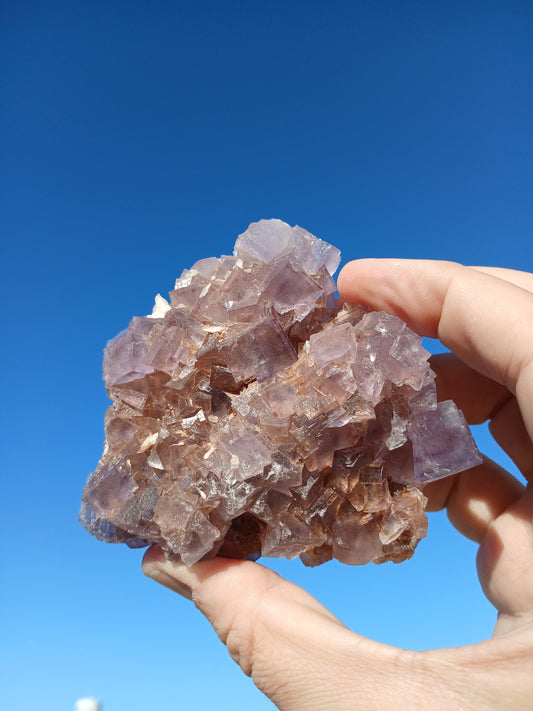 Fluorite with Barite, Quartz, and Calcite - New Mexico