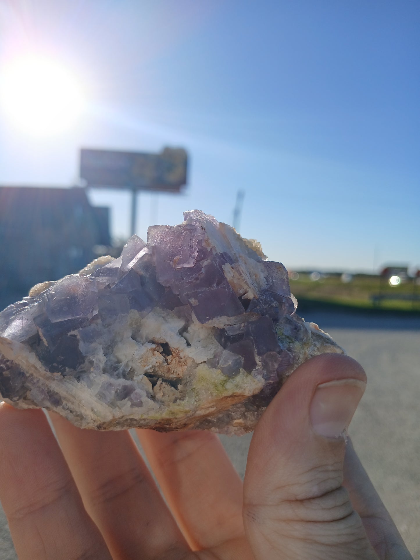 Fluorite with Barite, Quartz, and Calcite - New Mexico