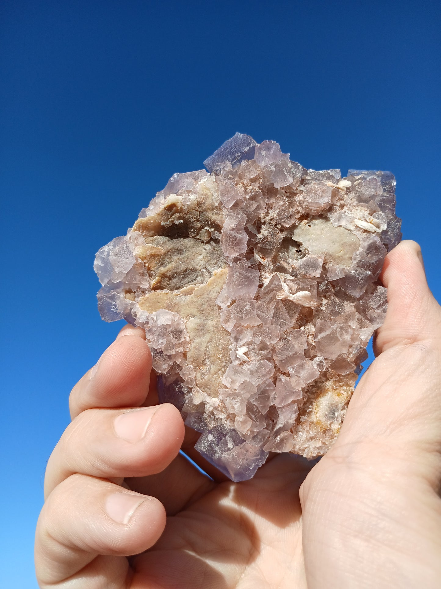 Fluorite with Barite, Quartz, and Calcite - New Mexico