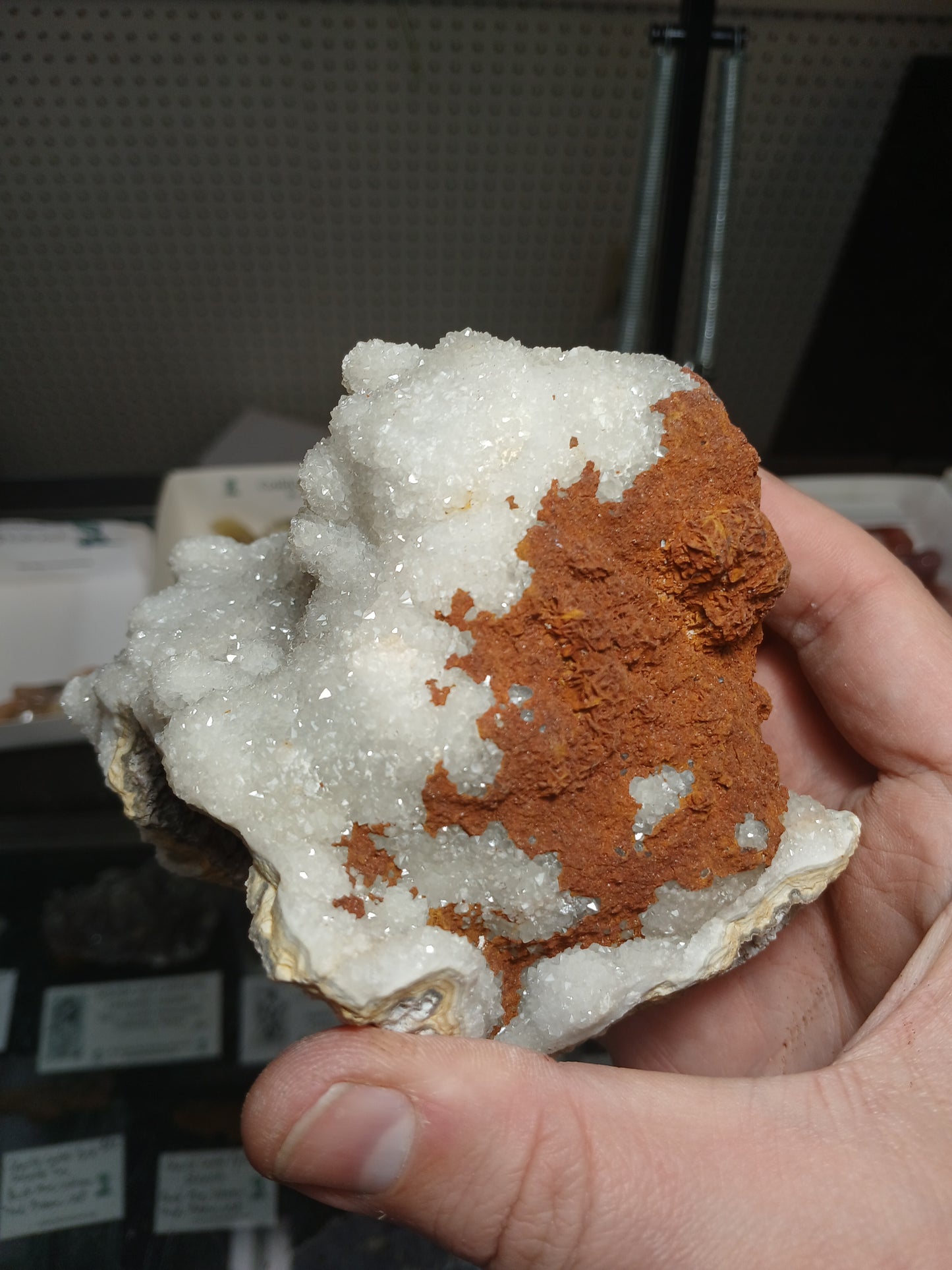 Drusy Quartz With Limonite