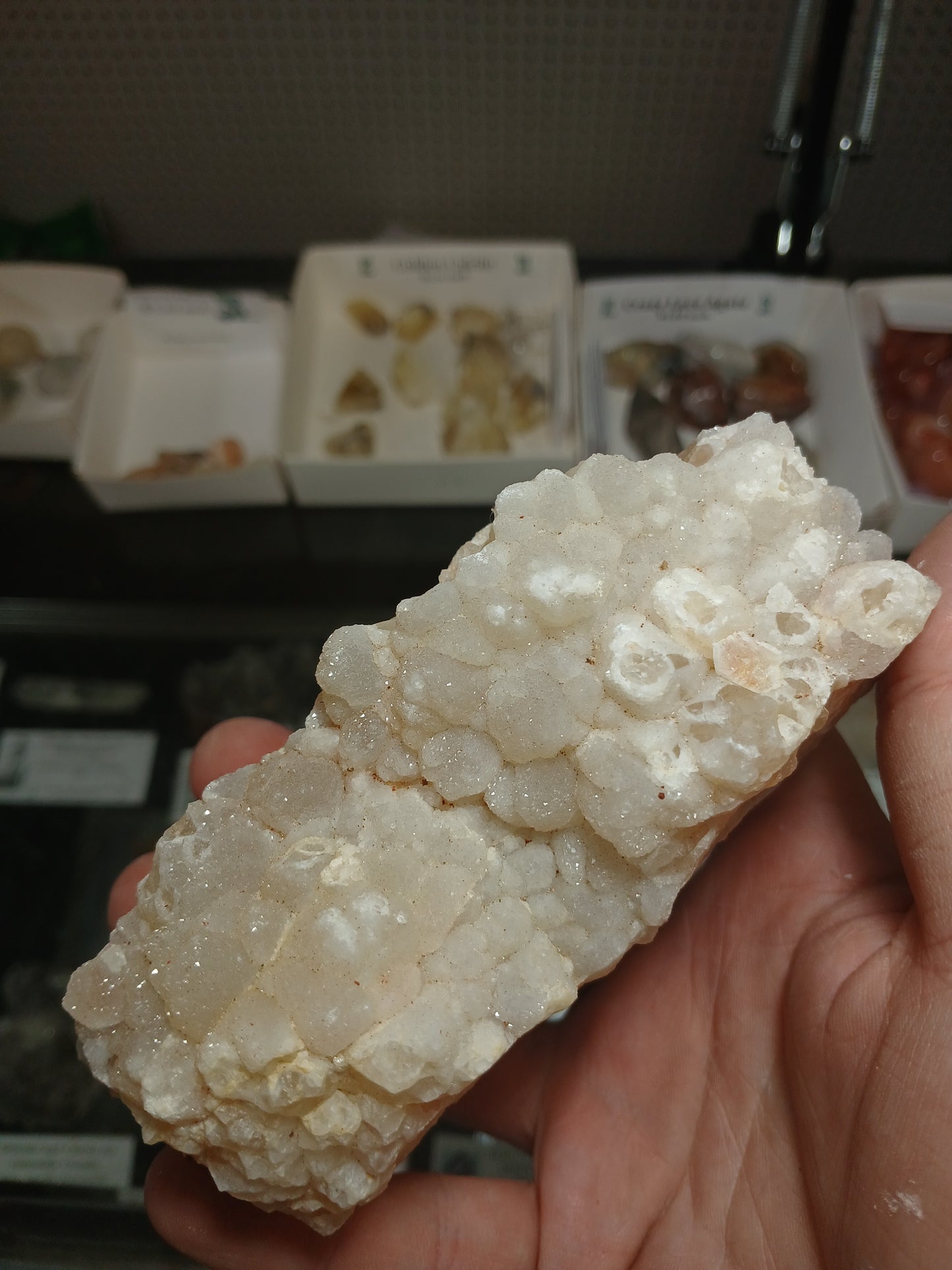 Drusy Coated Quartz on Lace Agate