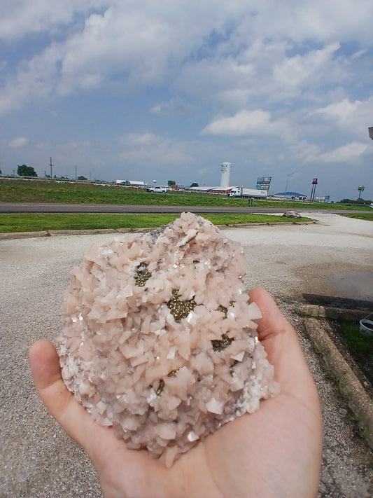 Pink Dolomite with Marcasite