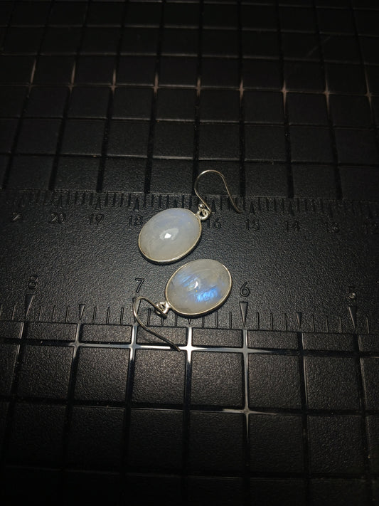 Rainbow Moonstone in .925 Sterling Earrings
