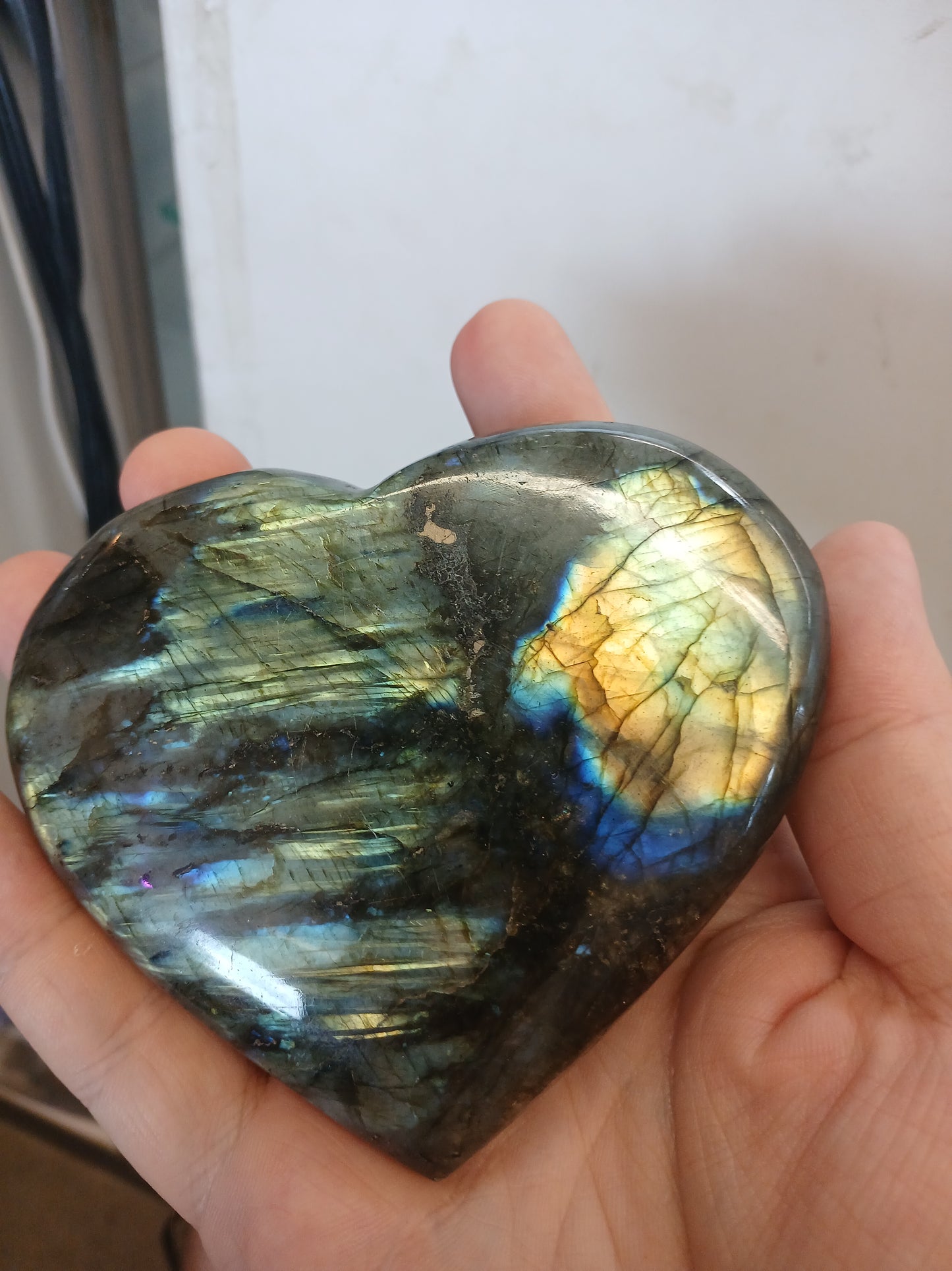 Large Labradorite Heart