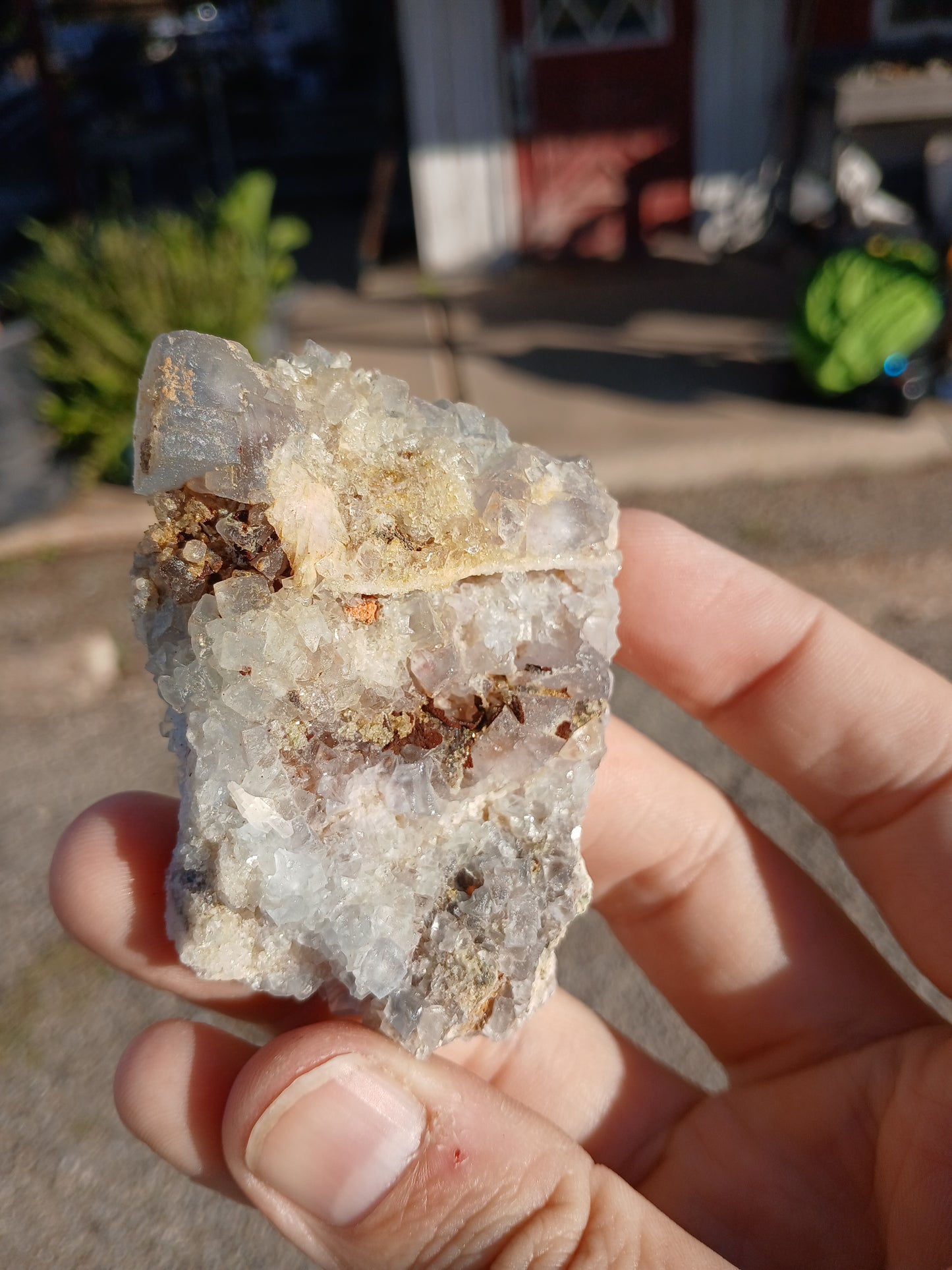 Fluorite with Barite, Quartz, and Calcite - New Mexico