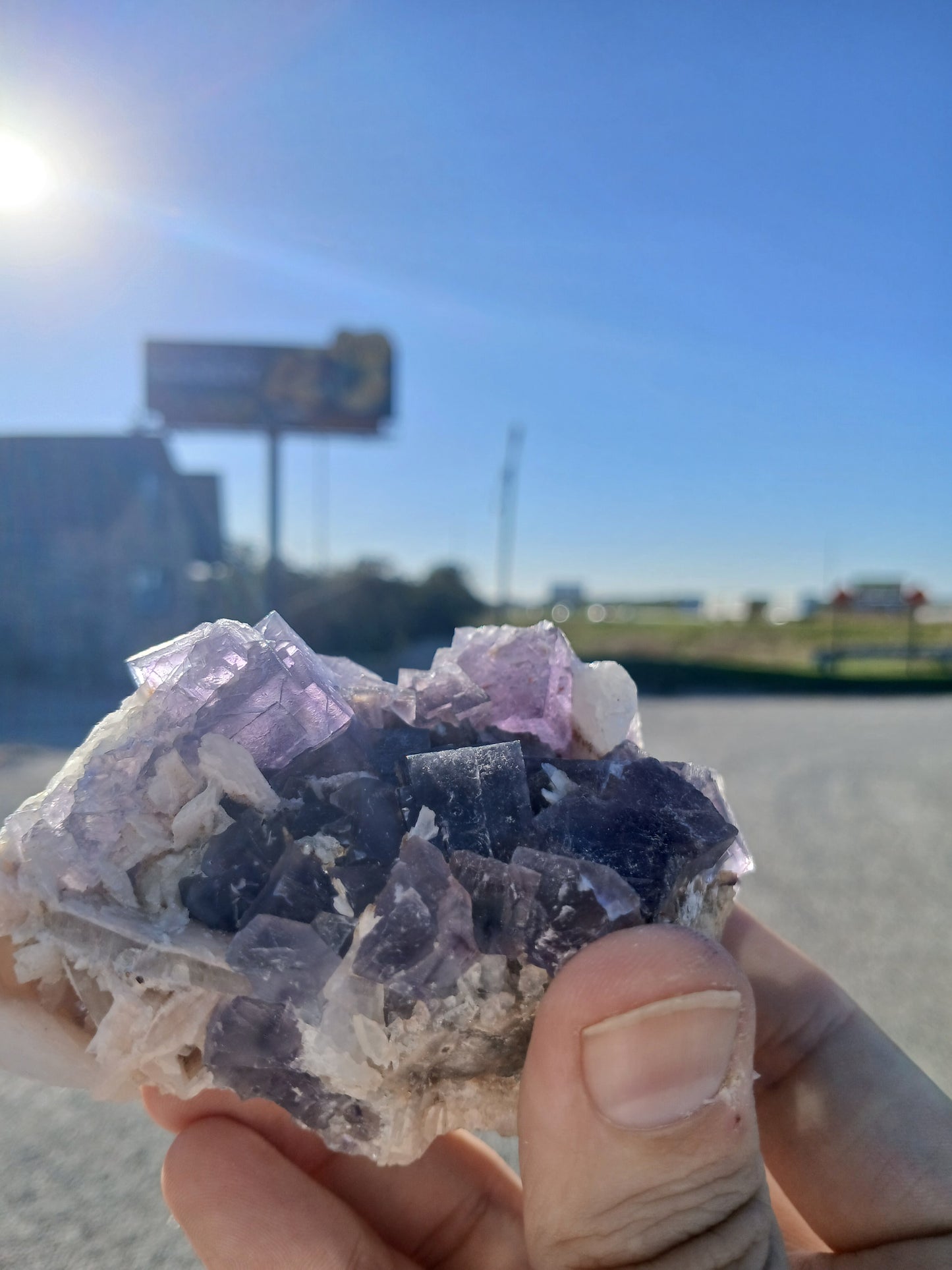 Fluorite with Barite, Quartz, and Calcite - New Mexico