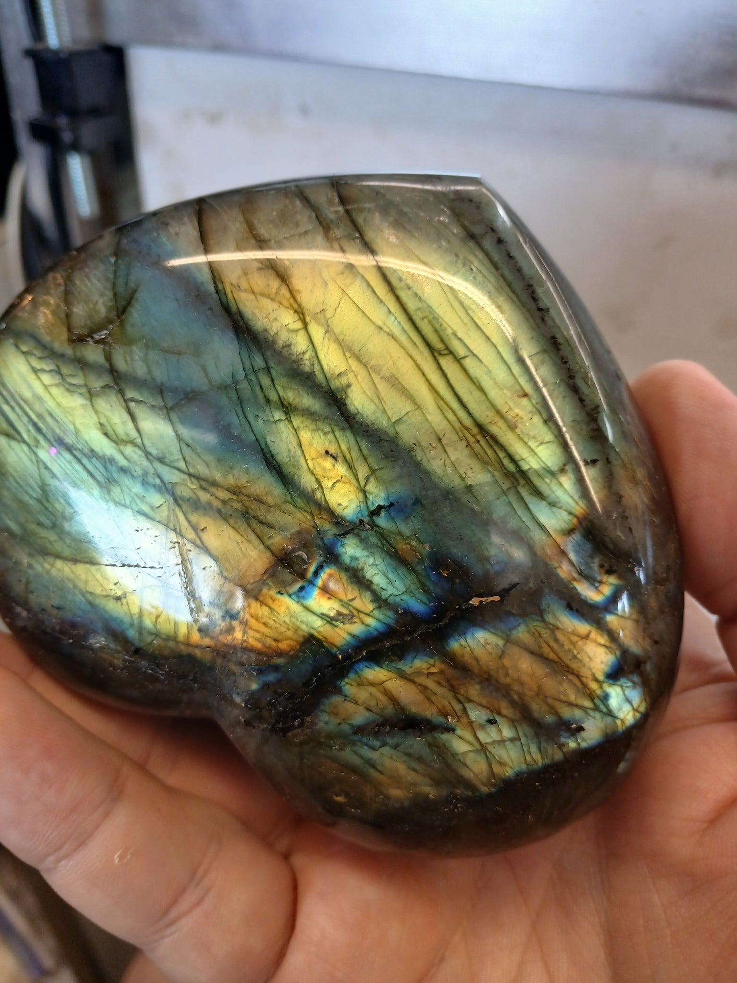 Large Labradorite Heart