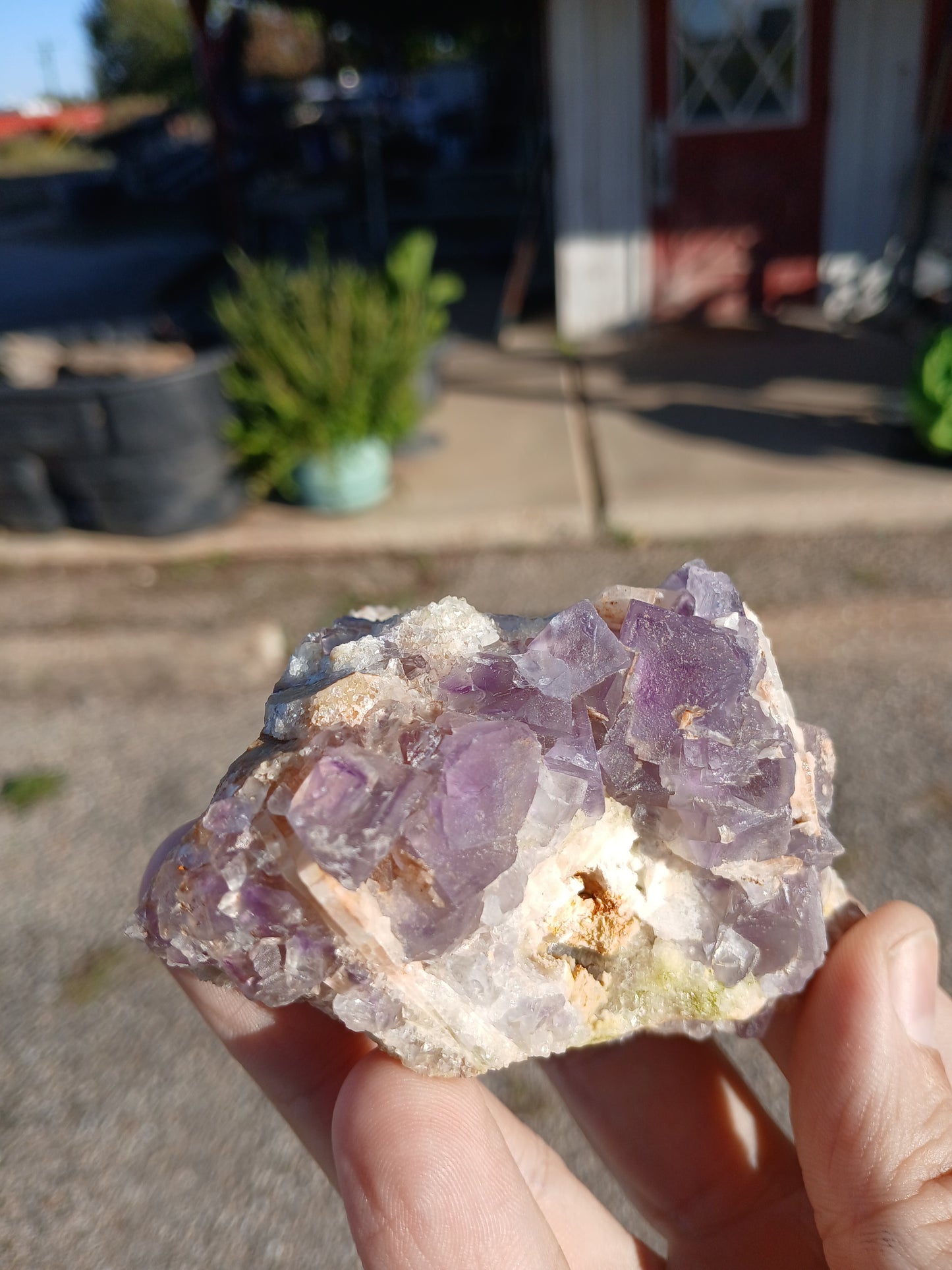 Fluorite with Barite, Quartz, and Calcite - New Mexico
