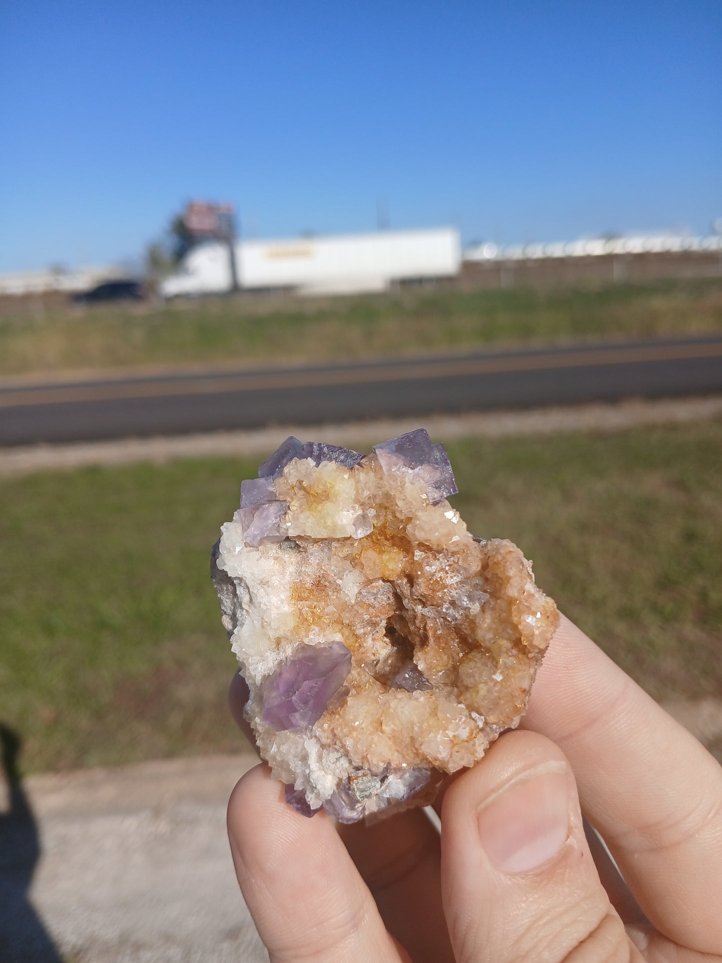 Fluorite on Quartz - New Mexico