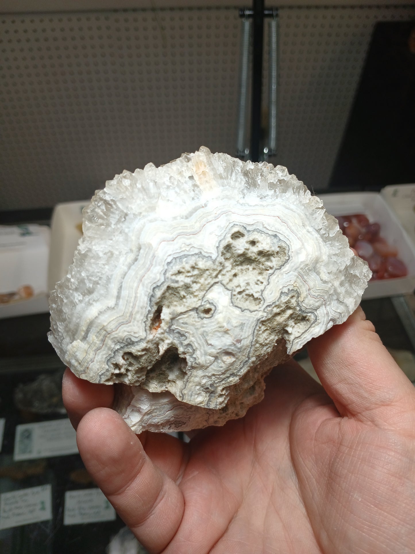 Quartz on Lace Agate