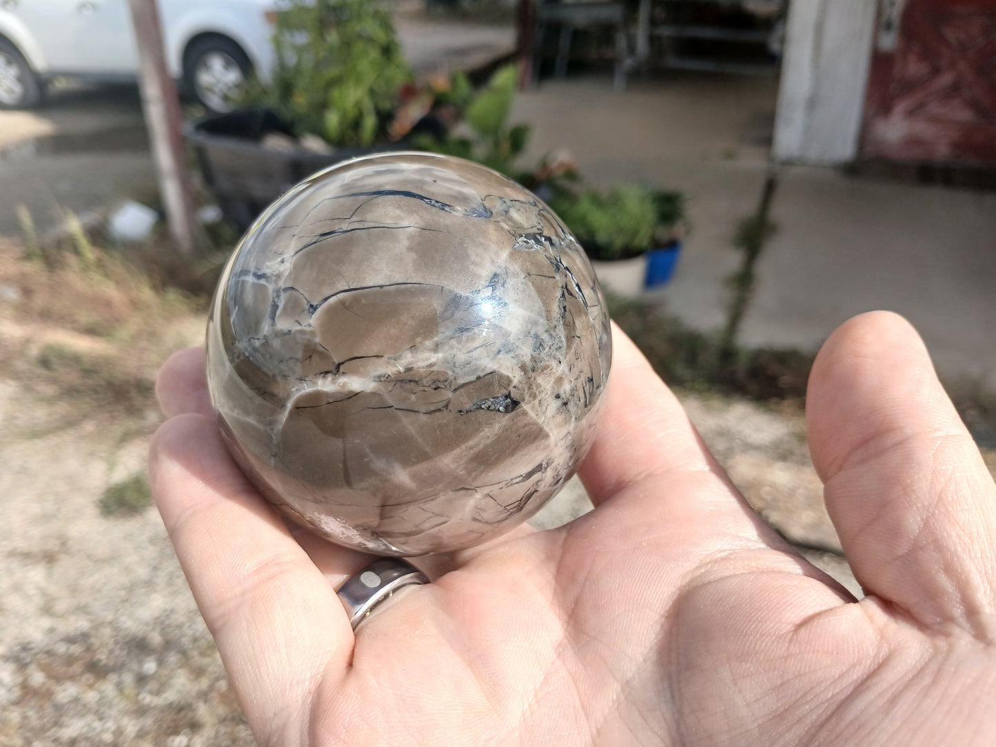 Fluorescent Breccia Sphere