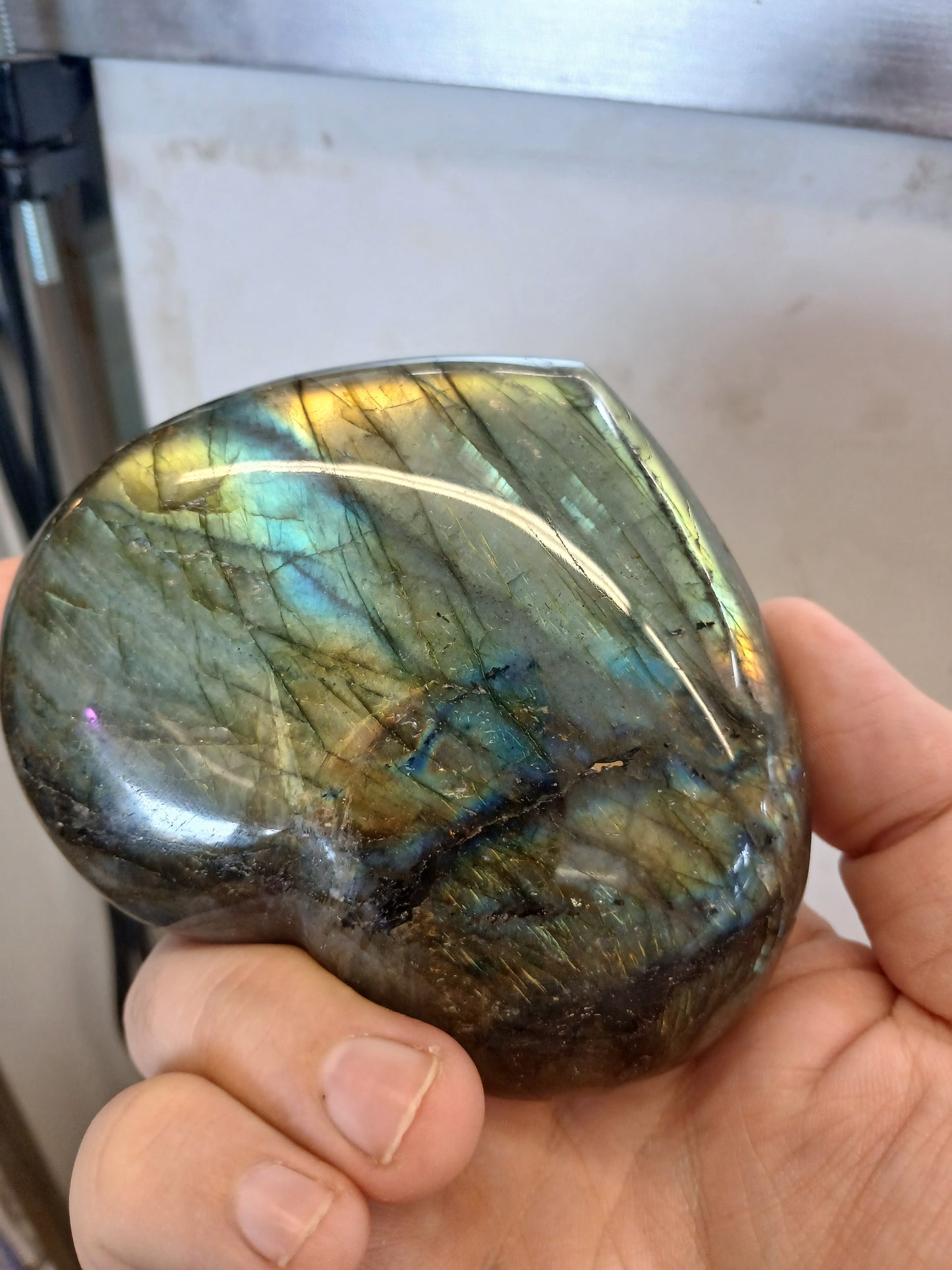 Large Labradorite Heart