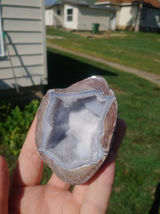 Polished Dugway Geode Half