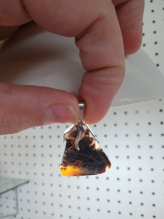 Indonesian Moss Agate Pendant